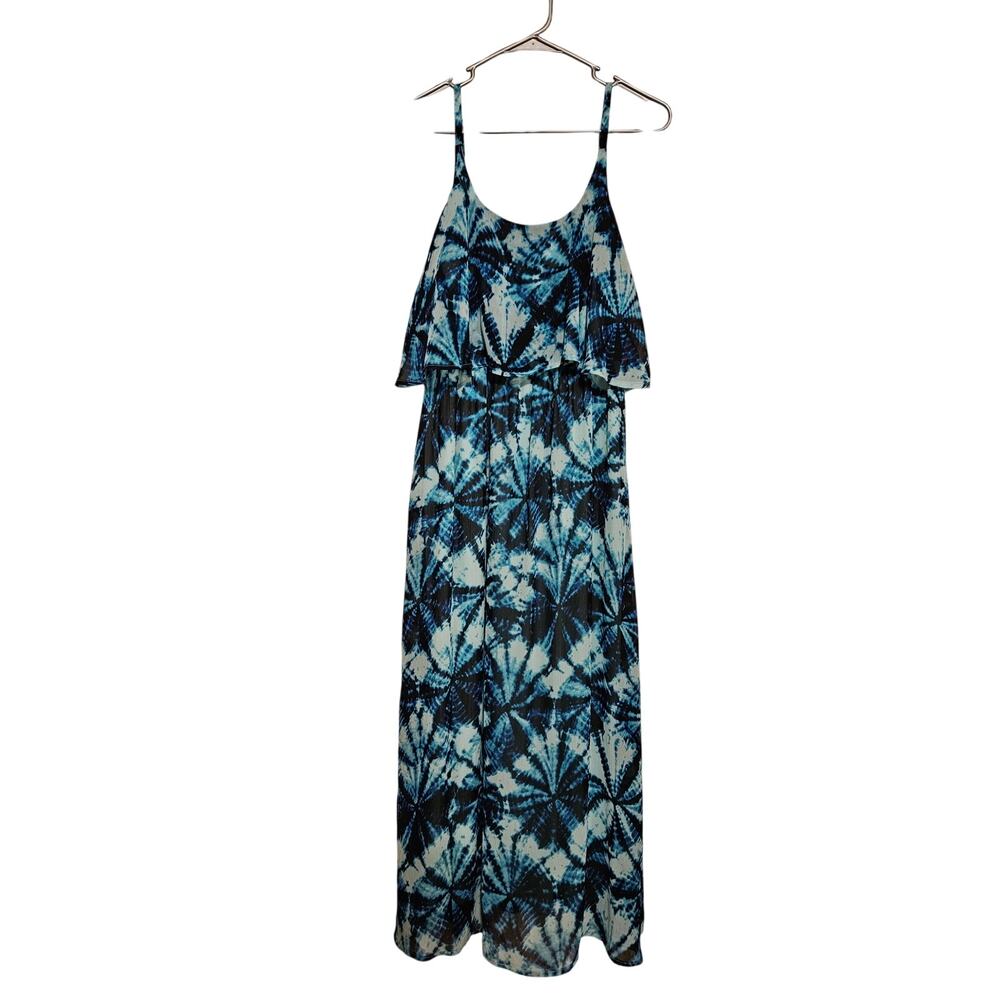 Faded Glory Boho Tie Dye Adjustable Strap Maxi Dress